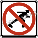 No Skating Symbol Sign