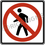 No Pedestrian Crossing Symbol