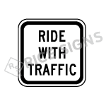 Ride With Traffic Sign