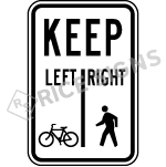 Bicycles Keep Left Pedestrians Keep Right