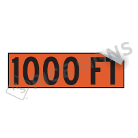 1000 FT Overlay for Changeable Message Roll-up Signs - Covers word AHEAD