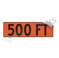 500 FT Overlay for 48x48 marathon reflective roll-up sign