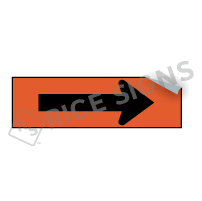 ARROW Overlay for 48x48 marathon reflective Detour Ahead roll-up sign
