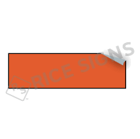 Blank Overlay for Changeable Message Roll-up Signs - Covers word AHEAD