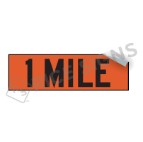 1 MILE Overlay for 48x48 marathon reflective roll-up sign