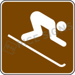 Downhill Skiing Sign