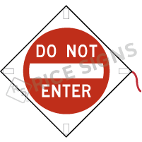 Do Not Enter Roll-up Sign