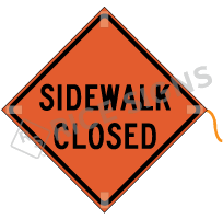 Sidewalk Closed Roll-up Sign