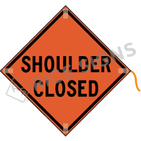 Shoulder Closed Roll-up Sign