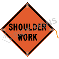 Shoulder Work Roll-up Sign