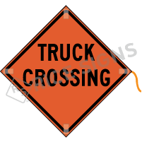 Truck Crossing Roll-up Sign
