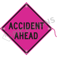 Accident Ahead Roll-up Sign