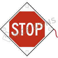 Roll-up stop sign