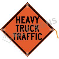 Heavy Truck Traffic Roll-up Sign