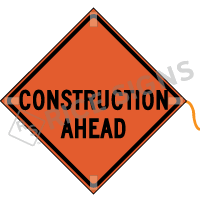 Construction Ahead Roll-up Sign