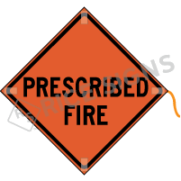 Prescribed Fire Roll-up Sign