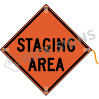 Staging Area Roll-up Sign