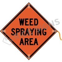 Weed Spraying Area Roll-up Sign