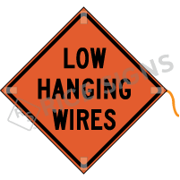 Low Hanging Wires Roll-up Sign