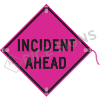 Incident Ahead Roll-up Sign