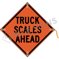 Truck Scales Ahead Roll-up Sign
