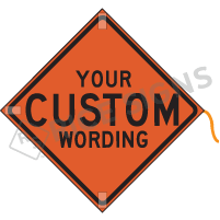 Custom Orange Mesh Roll-Up Sign