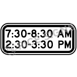 School Time Range Sign