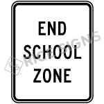 End School Zone Signs