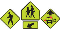 Pedestrian crosswalk signs