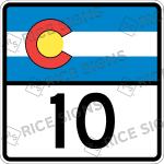 Colorado State Route 10 Sign