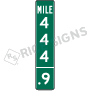 Intermediate Three Digit Mile Marker Signs