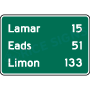 Three Destinations And Distances Signs