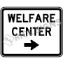 Welfare Center With Arrow