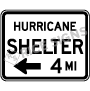 Hurricane Shelter With Distance And Arrow