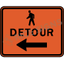 Pedestrian Detour With Left Arrow