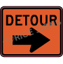 Detour Right Arrow Signs