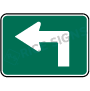 Up Then Left Arrow Signs