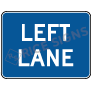 Left Lane Signs