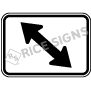 Double Arrow Angled To Left Signs