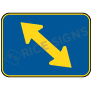 Double Arrow Angled To Left Signs