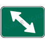 Double Arrow Angled To Left Signs