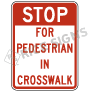 Stop For Pedestrian In Crosswalk