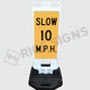 Portable Slow Custom Speed Limit Sign Double Sided