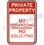 Private Property No Trespassing No Soliciting