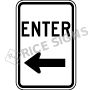 Enter With Arrow Signs