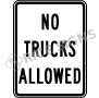 No Trucks Allowed Signs