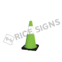 18" Lime Traffic Cone with 6" Reflective Collar