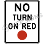 No Turn On Red With Red Circle