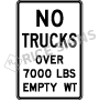 No Trucks Over Lbs Empty Weight
