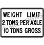 Weight Limit Tons Per Axle Gross